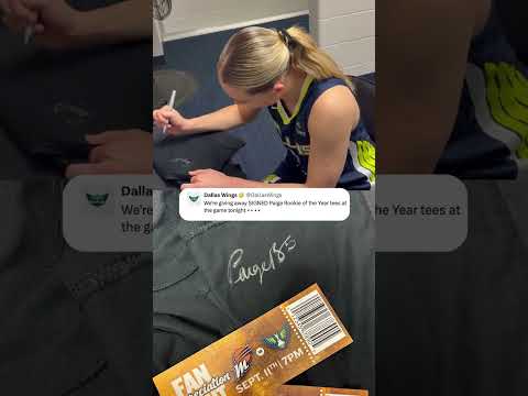 Dallas wants to see its rookie pick up another trophy this year 🔥 (via @dallaswings/TT)