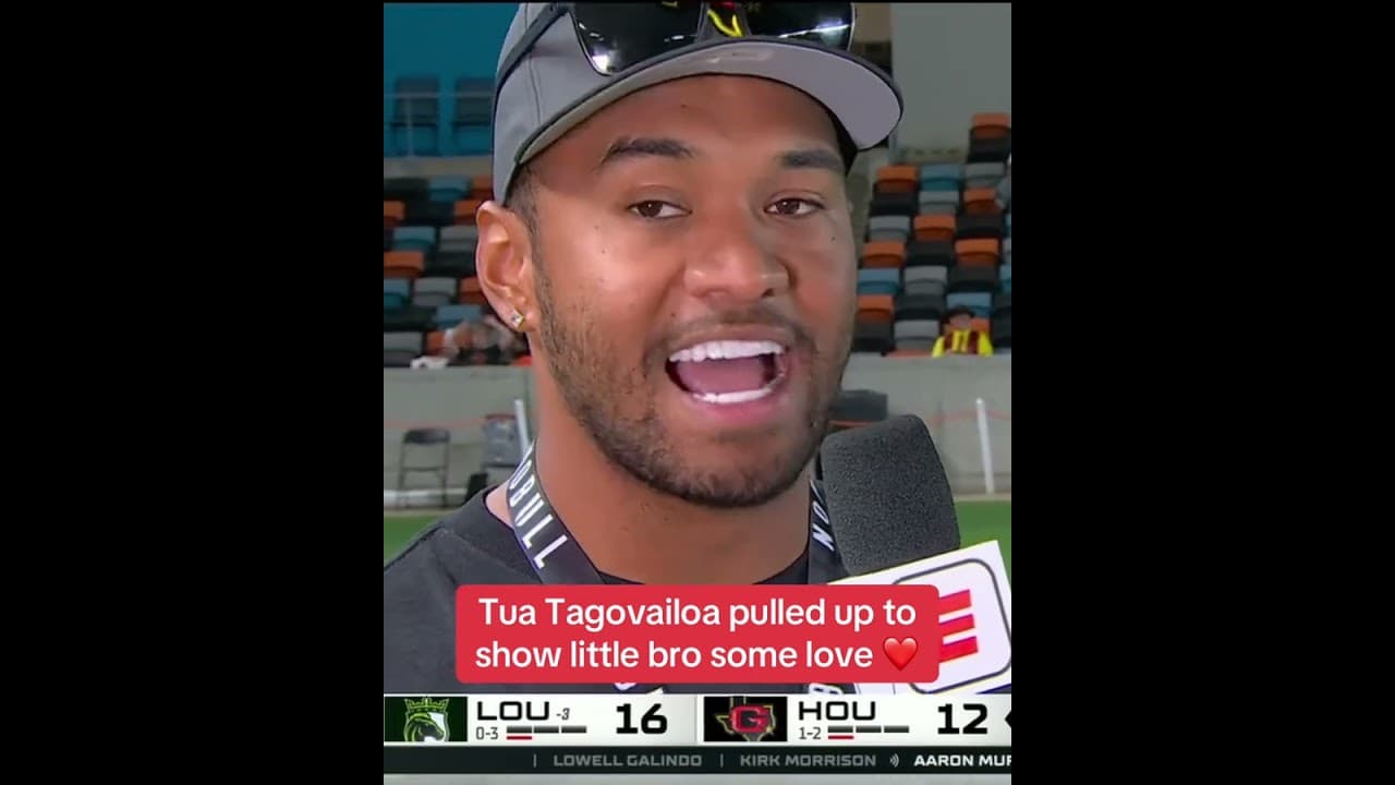 Tua's brother Taulia plays QB for the UFL's Houston Gamblers 🏈