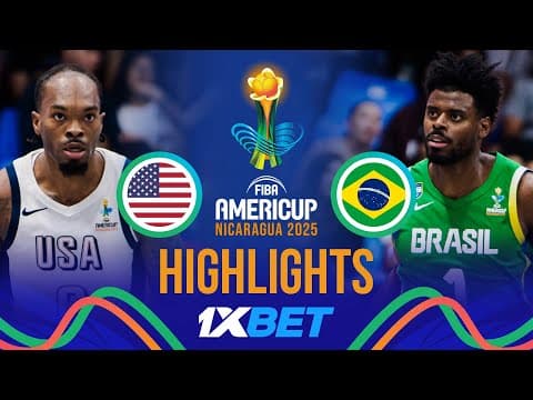 USA 🇺🇸 vs Brazil 🇧🇷 | 1XBET Highlights | FIBA AmeriCup 2025