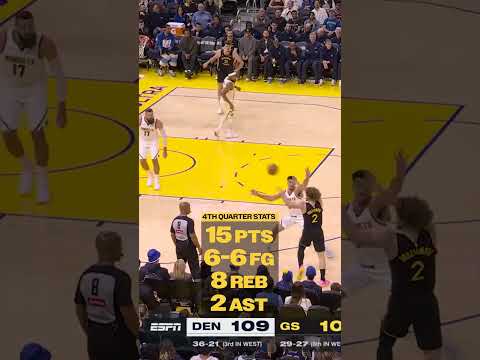 Brandin Podziemski took over in the 4th  | #shorts