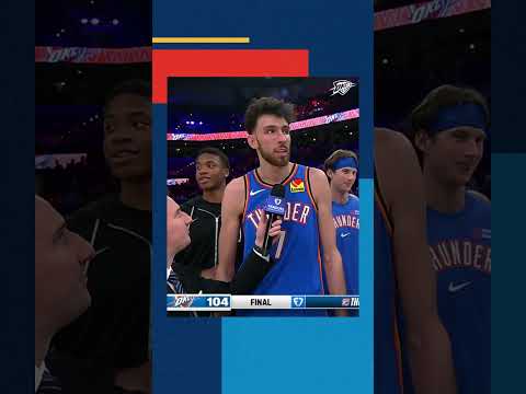 Executed on the court tonight 🤝 | Nick and Chet Holmgren catch up after tonight’s home win