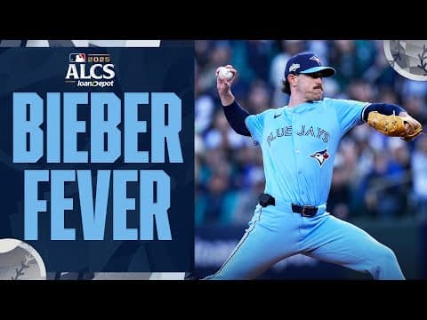 He's got that Bieber Fever 🔥 Shane Bieber deals six strong innings, strikes out 8 for the Blue Jays!