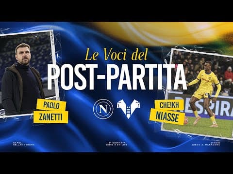 Serie A Enilive 2025/26 | Le voci del post partita: Zanetti e Niasse
