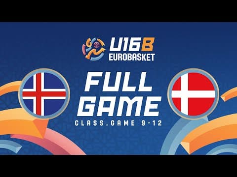 LIVE - Iceland v Denmark | FIBA U16 Women's EuroBasket 2025 Div B | Classification 9-12