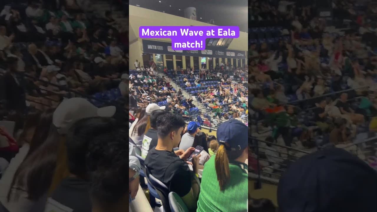 Mexican Wave at Alex Eala match in Dubai!!!