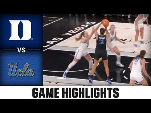 UCLA vs. Duke Highlights | 2025-26 ACC Women's Basketball