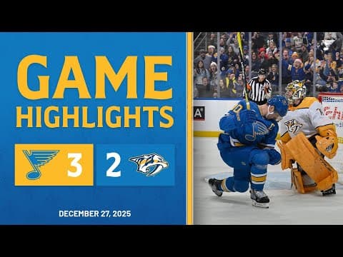 Game Highlights: Blues 3, Predators 2