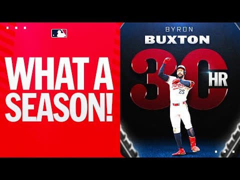 Byron Buxton's 30th home run of the 2025 season puts him in great company with Kirby Puckett! 🚛