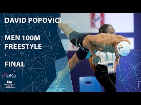 David Popovici's Epic 100m Freestyle Race | FINA World Juniors 2023