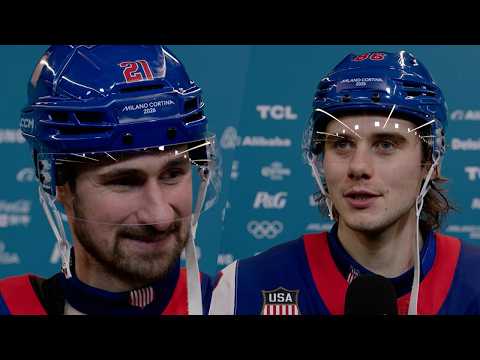 Jack Hughes and Dylan Larkin dreaming of a Gold Medal