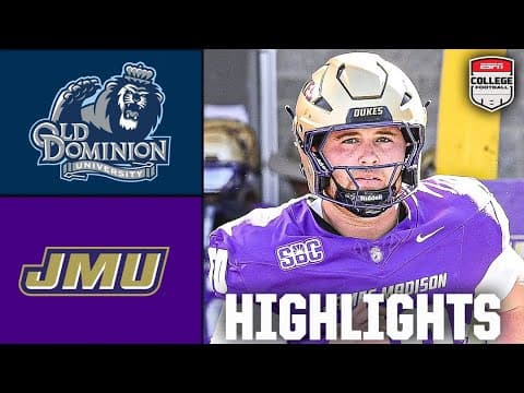 Old Dominion Monarchs vs. James Madison Dukes | Full Game Highlights | ESPN CFB