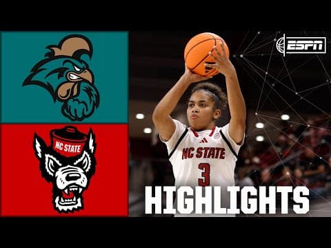 Coastal Carolina Chanticleers vs. NC State Wolfpack | Full Game Highlights | ESPN College Basketball