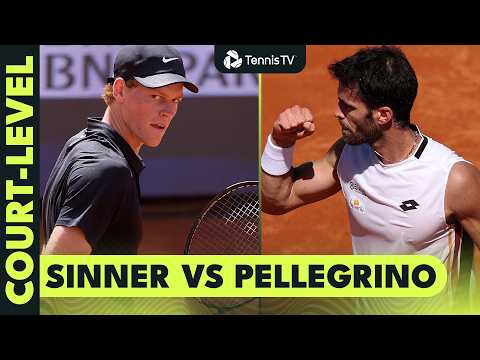 Jannik Sinner vs Andrea Pellegrino Court-Level Highlights! 😍 | Rome 2026