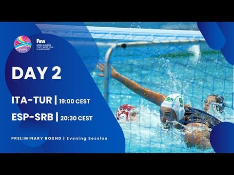 Day 2 PRELIMINARY ROUND | Evening Session | FINA World Women's Youth Water Polo Championships 2022
