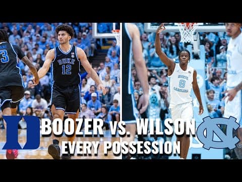 Every Possession Of UNC's Caleb Wilson vs. Duke's Cameron Boozer