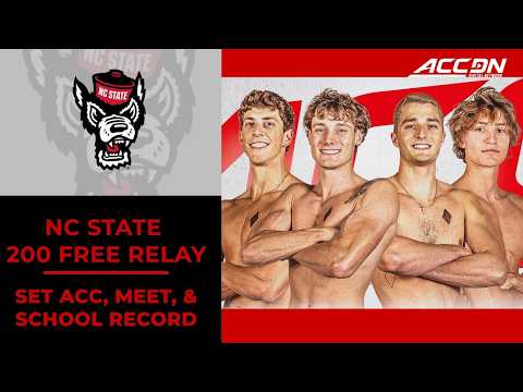 NC State Men's 200 Free Relay Sets Conference & Meet Record | 2026 Swimming & Diving Championship
