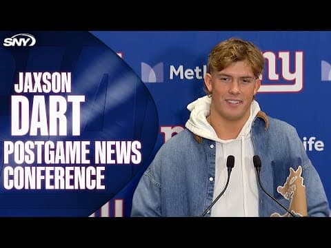 Jaxson Dart shares thoughts on rookie season with Giants