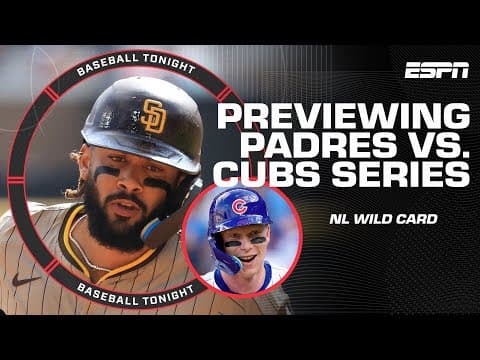 Can Fernando Tatis Jr. stay hot⁉️ Padres vs. Cubs NL Wild Card PREVIEW 🍿 | Baseball Tonight