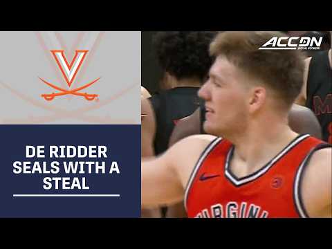 UVA's Thijs De Ridder's Sticky Fingers Seals the Win