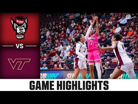 NC State vs. Virginia Tech Highlights | 2025-26 ACC Women's Basketball