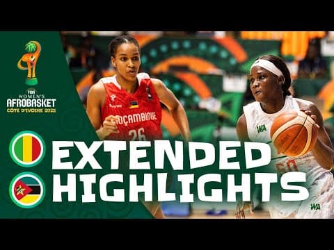 Mali 🇲🇱 vs Mozambique  🇲🇿 | Extended Highlights | FIBA Women's AfroBasket 2025