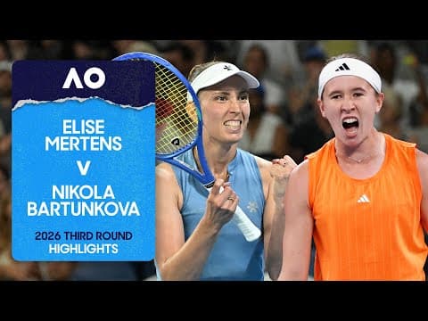Elise Mertens v Nikola Bartunkova Highlights | Australian Open 2026 Third Round