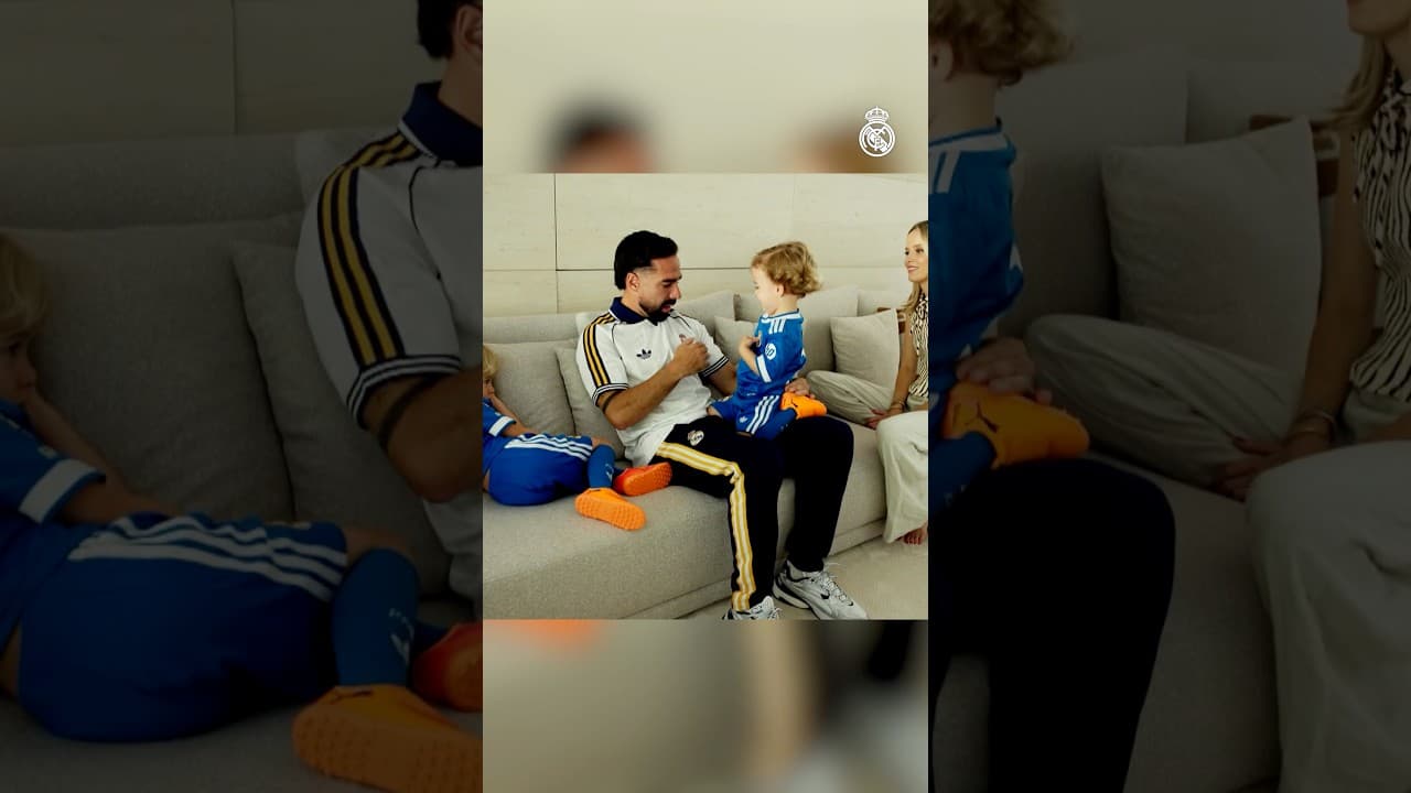 🥹 “What badge is this? PAPA.” #GraciasCarvajal #RealMadrid