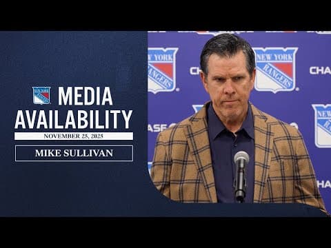 NYR Practice: Mike Sullivan Media Availability | Nov. 25, 2025
