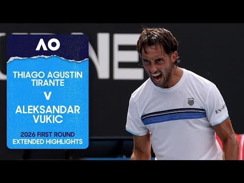 Thiago Agustin Tirante v Aleksandar Vukic Extended Highlights | Australian Open 2026 First Round