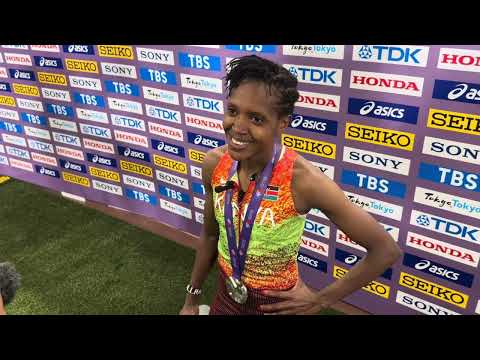 Faith Kipyegon after silver medal in 2025 World 5000m final