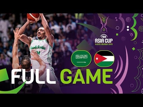 Group Phase | Saudi Arabia v Jordan | Full Basketball Game | FIBA Asia Cup 2025