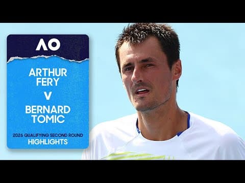 Arthur Fery v Bernard Tomic Highlights | Australian Open 2026 Qualifying Second Round