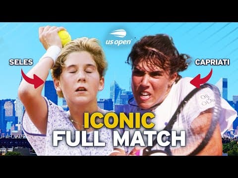 Monica Seles (Aged 17) vs. Jennifer Capriati (Aged 15) | Iconic Full Match | 1991 US Open Semifinal