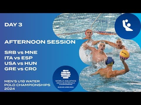Afternoon Session | Day 3 | World Aquatics Men's U18 Water Polo Championships 2024