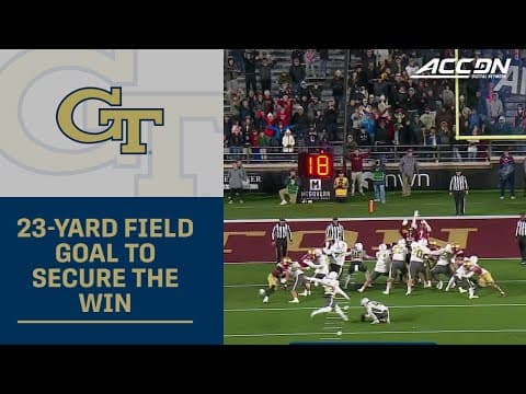 Georgia Tech 23-Yard Field Goal For The Win