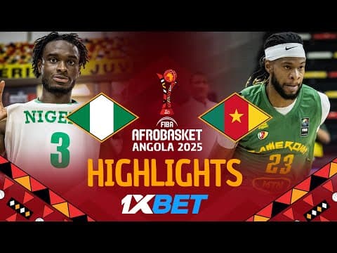 Nigeria 🇳🇬 vs Cameroon 🇨🇲 | 1XBET Highlights | #AfroBasket 2025