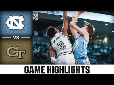 North Carolina vs. Georgia Tech Game Highlights | 2025-26 ACC Men's Basketball