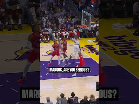 Marcus NO LOOK LOB to Deandre #Lakers #NBA