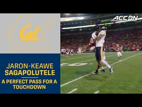 Jaron-Keawe Sagapolutele Throws A Perfect Pass For A Touchdown