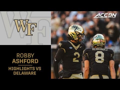 WF QB Robby Ashford Highlights vs. Delaware