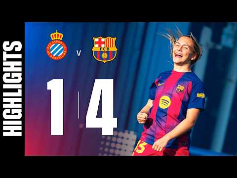 HIGHLIGHTS | ESPANYOL 1 vs 4 FC BARCELONA | CAMPEONES AGAIN! 🏆 | Liga F 🔵🔴