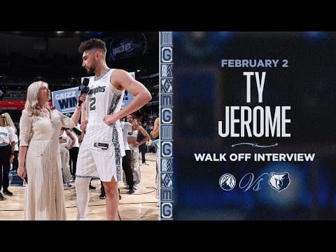 Ty Jerome Walk-off Interview | Grizzlies vs. Timberwolves