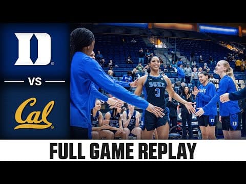 Duke vs. Cal Full Game Replay | 2025-26 ACC Women's Basketball