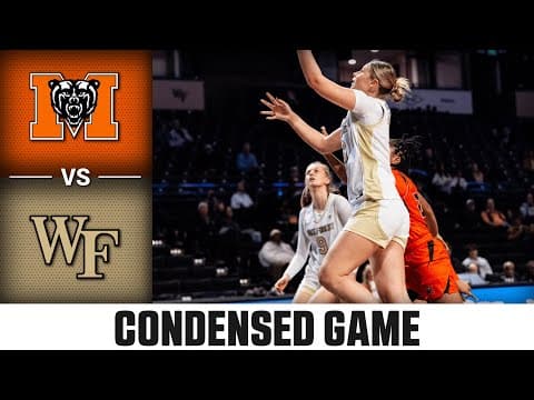 Mercer vs. Wake Forest Condensed Game | 2025-26 ACC Women's Basketball