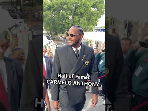 Carmelo Anthony pulling up to the 2025 Hall of Fame Enshrinement Ceremony!