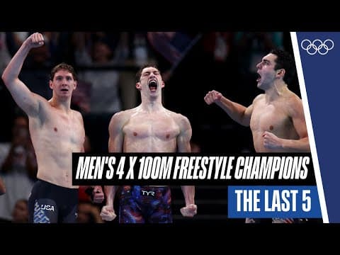 🏊🏼‍♂️ The last five Men's 4x100m freestyle champions 🏆