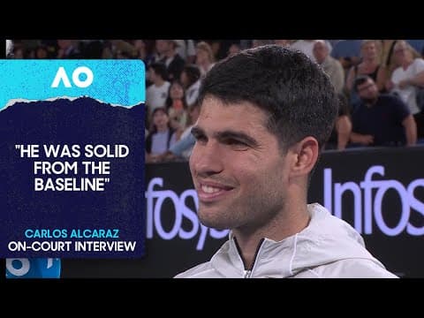 Carlos Alcaraz On-Court Interview | Australian Open 2026 First Round