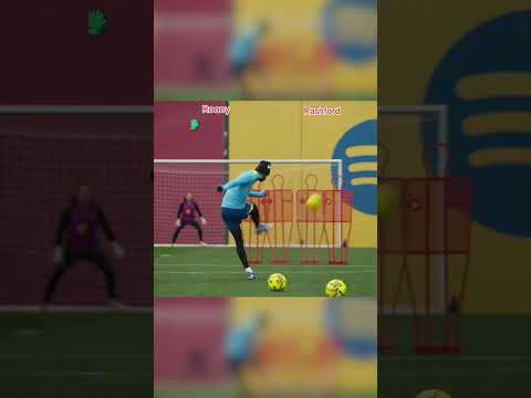 Free kick challenge: Roony 🆚 Rashford 🎯 #shorts #fcbarcelona #shortvideo