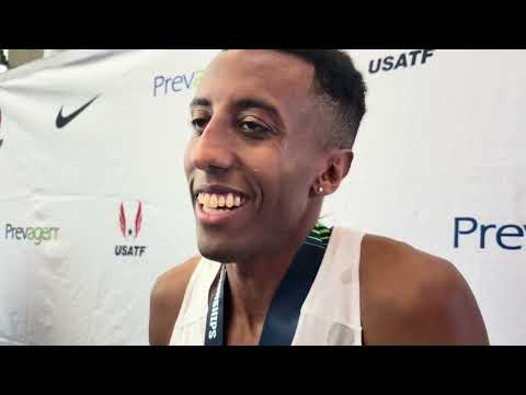 Yared Nuguse after being left off the podium in the 1500m at 2026 USA Indoors