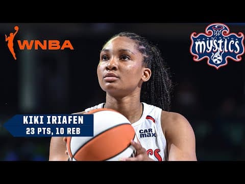 Kiki Iriafen DOUBLE-DOUBLE 🔥 Leads Mystics to win vs. Wings | WNBA on ESPN